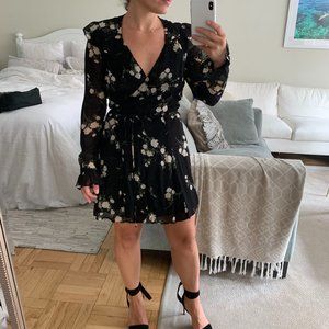 Reformation Floral Long Sleeve Mini Dress Size 4